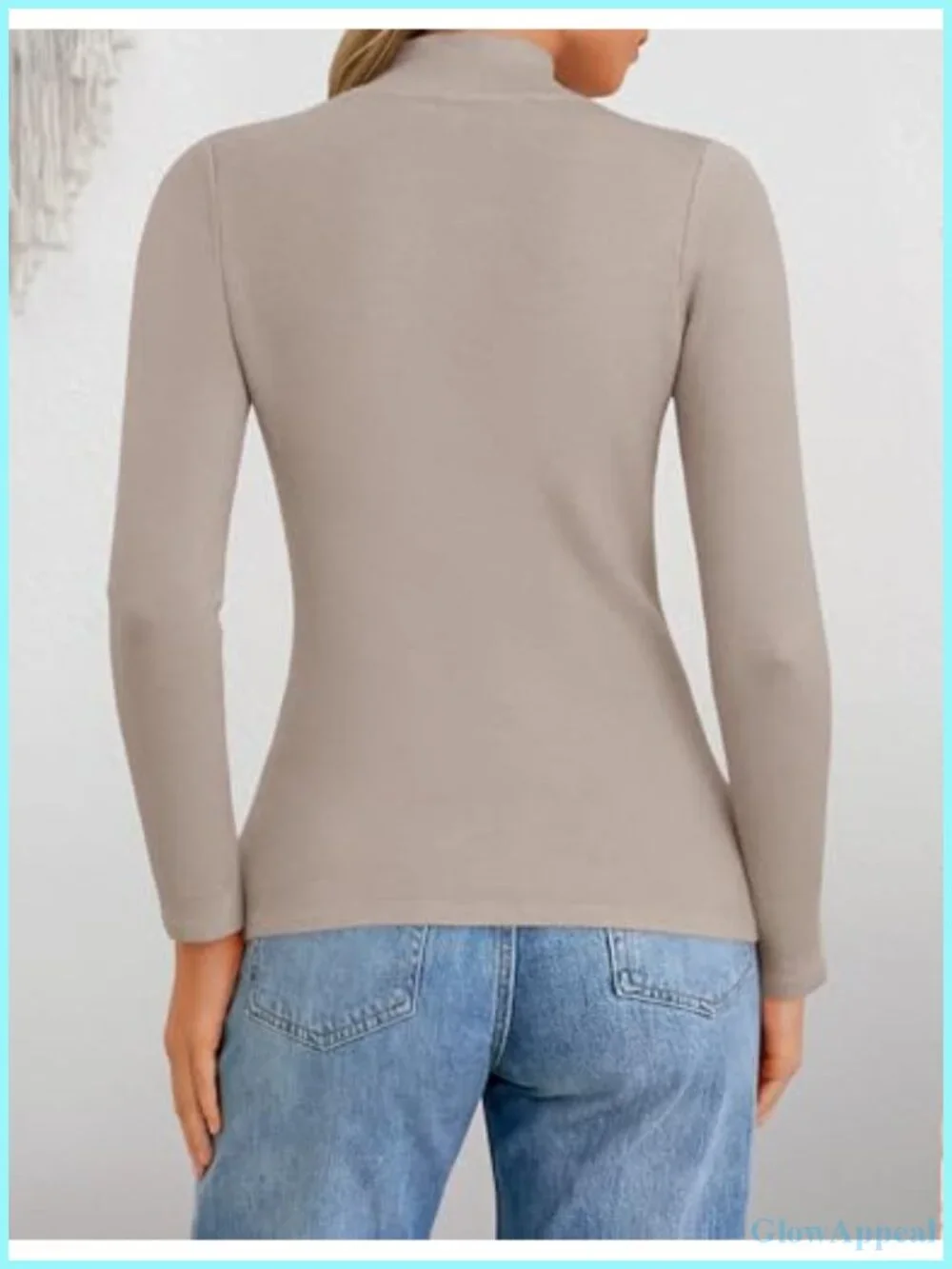 Fleece Sherpa Lined Turtleneck Pullover Sweater Slim Fit Winter Warm